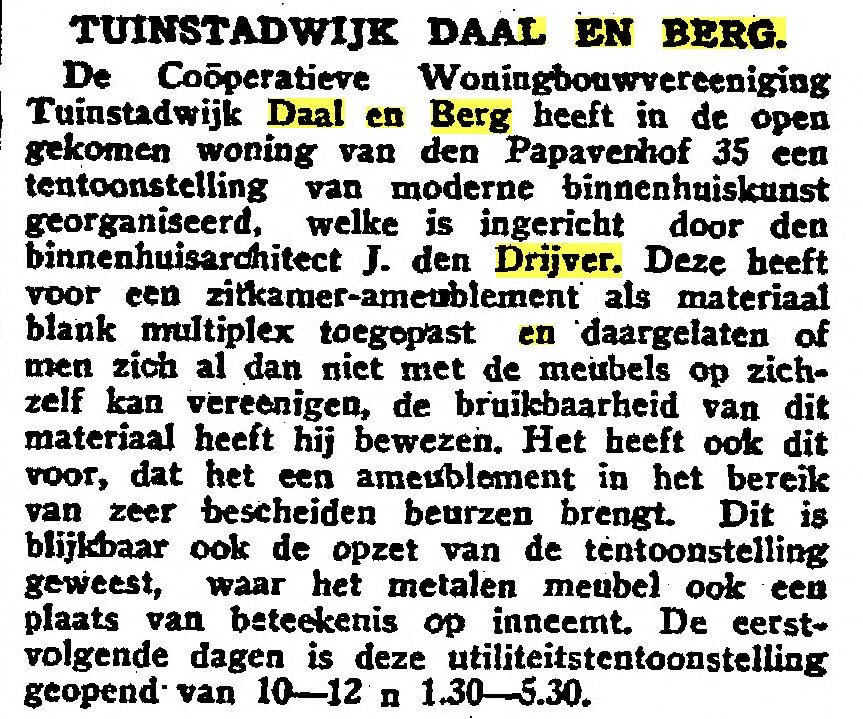 Drijver-recensie tentoonstelling Daal en Berg- Het vaderland, 08-10-1933 - kopie